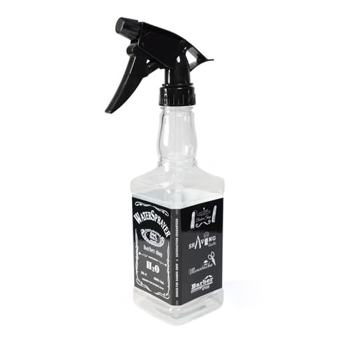 STUDIO LIMITED Barber Spray Bottle, Fine Mist Sprayer for Stylists, Refillable Hair Spray Bottle (500ml/16.9oz, Clear)