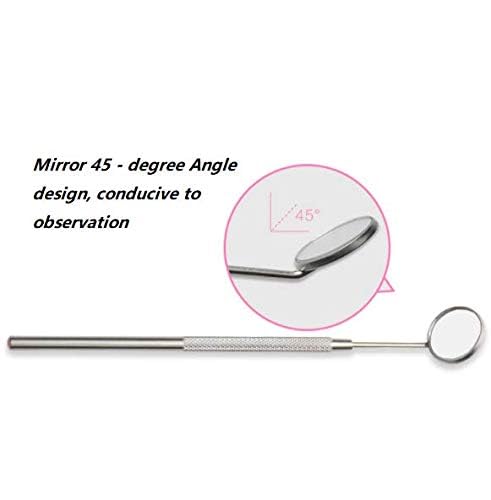 DNHCLL Makeup Mirror for Eyelash Extensions,Dental Examination Mirror Detachable Mini Mirrors Stainless Steel Beauty Tools for Observing Small Details
