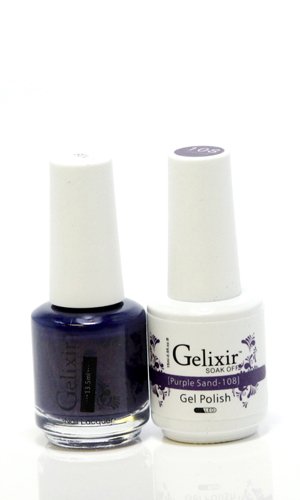 Gelixir matching color gel & nail lacquer Purple Sand - 108 Beauty & Personal Care Niumcraft