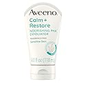 Aveeno Calm + Restore Nourishing PHA Facial Exfoliator Daily for Sensitive Skin, Fragrance-Free & Non-Abrasive Oat Formula to Gently Exfoliate