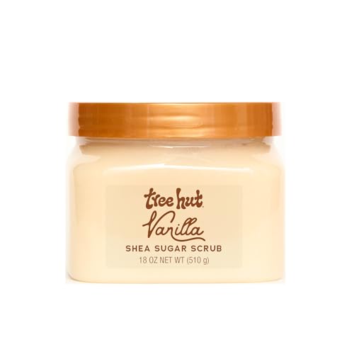 Tree Hut Vanilla Shea Sugar Scrub, Easter Gifts for Women, Exfoliating & Hydrating Body Scrub with Shea Butter & Essential Oils, Smooth Skin, For All