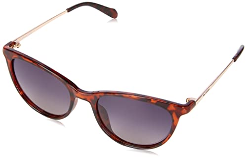 Fossil Women's Female Sunglasses Style FOS 3127/S Cat Eye, Havana/Polarized Violet Gradient, 54mm, 18mm