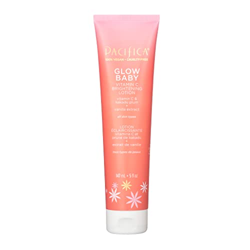 Pacifica Body Lotion Glow Baby Vitamin C Moisturizer - for Skin Brightening - w/Superfood Plant Extracts & Vitamin C & E Care Clean Beauty Vegan