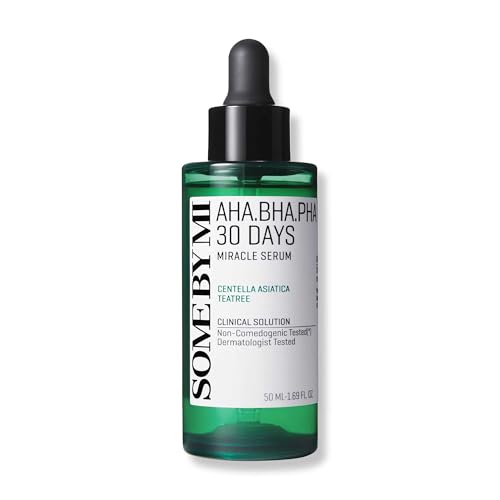 SOME BY MI AHA BHA PHA 30 Days Miracle Serum - 1.69oz, 50ml - Daily Centella Ampoule Serum with Niacinamide for Soothing, Calming and Clear Skin
