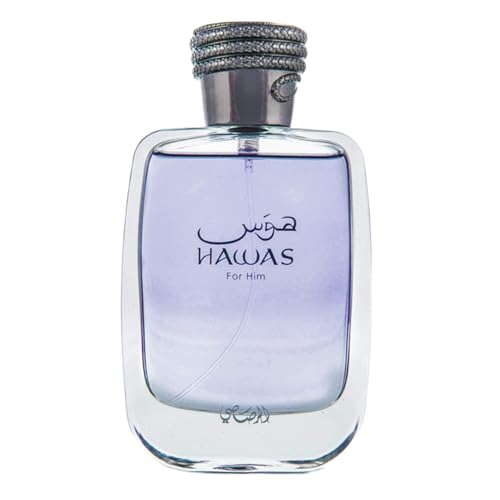 RASASI Hawas For Men Eau De Parfum Spray 100ML (3.4 Oz) - Long Lasting Arabian Perfume, Premium Perfume Men, Ideal for Special Occasions & Daily