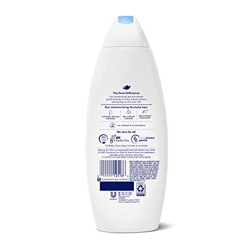 Dove Body Wash 100% Gentle Cleanser, Sulfate Free Gentle Exfoliating With Sea Minerals Bodywash for Softer, Smoother Skin After Just One Shower 22 oz
