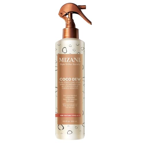 Mizani Style Shifter Society Coco Dew Curl (P) restyling Spray with Coconut Oil, Curl Refreshing Spray, Anti Frizz, Leave In Moisturizer