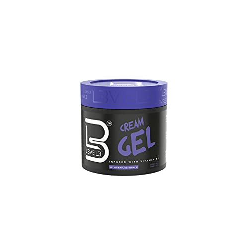 L3 Level 3 Cream Gel - Provides Volume and Medium Hold - With Vitamins to Nourish and Protect Hair Level Three Mens Hair Styling Cream (500 ML
