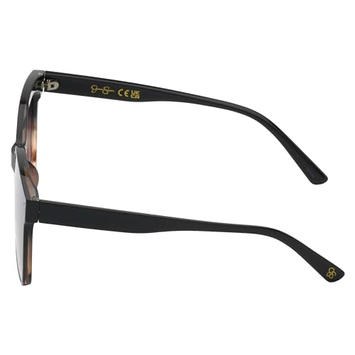 Jessica Simpson Womens J6128 Retro Square Sunglasses With Uv400 Protection. Glam Gifts For Her, 62 Mm, Black Tortoise, 62 Mm US