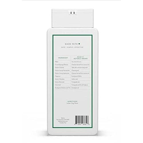 Native Body Wash - Eucalyptus & Mint - 11.5 oz (340ml), Hydrating Beauty & Personal Care Native