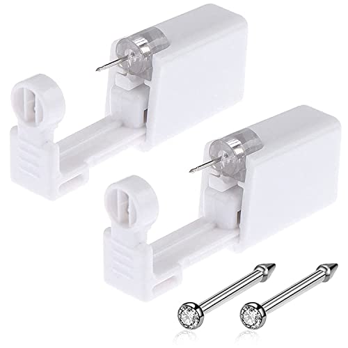 Lyuxzad Nose Piercing Gun - 2 Pack Self Nose Piercing Kit Unit Disposable Nose Piercing Gun with Nose Stud Piercing Kit Tool for Cartilage Tragus Beauty and Personal Care Lyuxzad Default Title