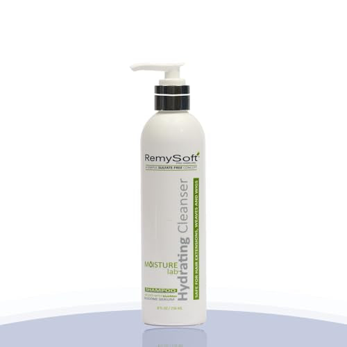 RemySoft Sulfate-Free Detangling Shampoo: Safe For Human & Synthetic Extensions Wigs Weaves Lace Fronts - Moisturelab Gentle Daily-Use Color-Safe