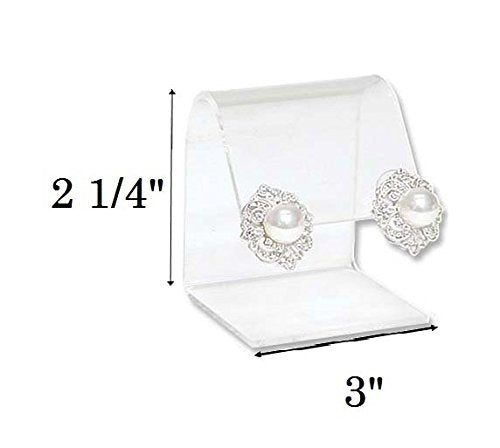 Acrylic Clear Curved Top Earring Display 3 Piece Set