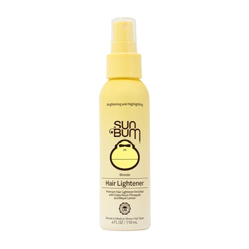 Sun Bum Hair Lightener Spray - For Blonde to Medium Brown Hair Types - UV Protecting - Enriched with Pineapple and Meyer Lemon - Vegan - 4 oz