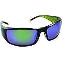 Sea Striker Thresher Polarized Sunglasses, Green Backspray Inside Black Frame, Green Mirror Lens