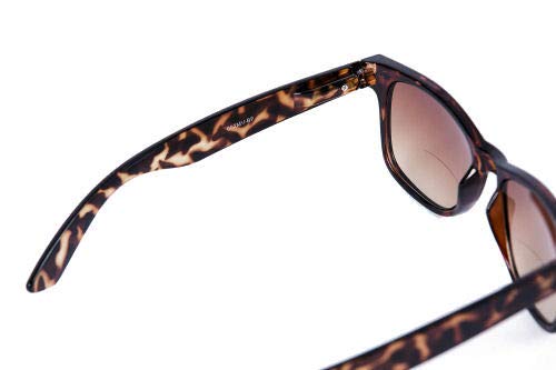 Lovin Rays" Polarized Sunglasses with Nearly Invisible Line Bifocal for Men and Women (Tortoise, 2.0)