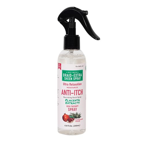 Dr.Girls Ultra Relaxation Anti-Itch Braid Extra Sheen Spray 6.8oz/ 200ml (Placenta Extracts & Pomegranate)