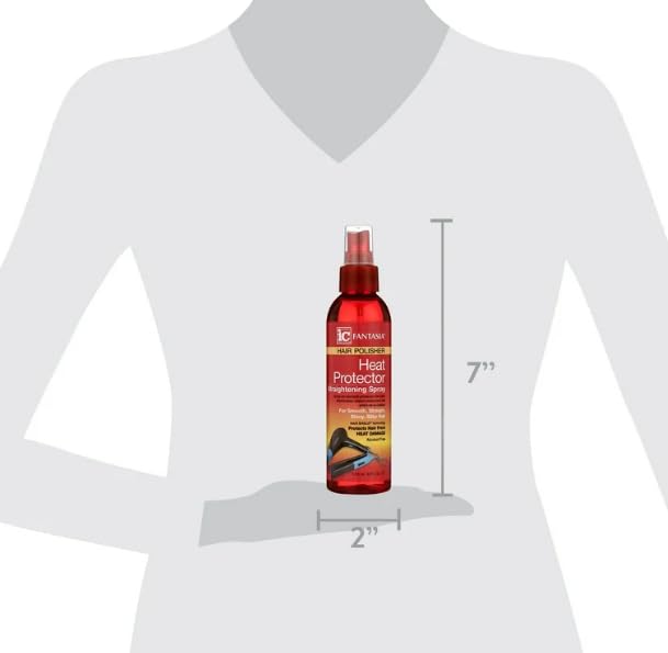 Fantasia Hair Polisher Heat Protector Straightening Spray, 6 oz (Pack of 2)