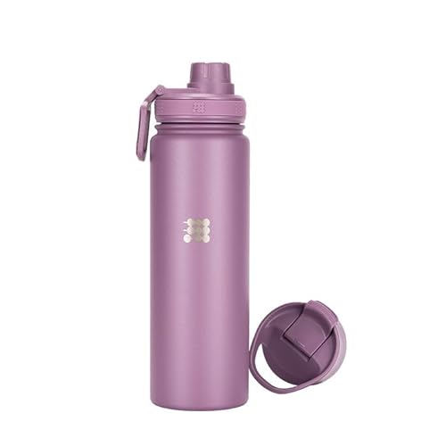 Cubitt Hydro Bottle 24 oz - Insulated Steel, 2 Leak-Proof Lids, Cold 24h/Hot 12h - Dusty Mauve