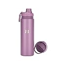 Cubitt Hydro Bottle 24 oz - Insulated Steel, 2 Leak-Proof Lids, Cold 24h/Hot 12h - Dusty Mauve