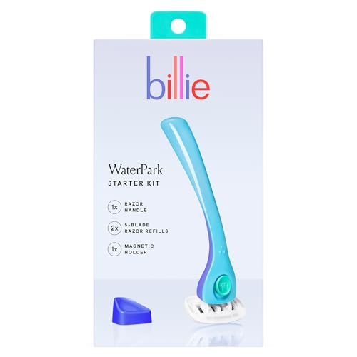 Billie Women’s Razor Kit, 1 Handle, 2 x 5 Blade Refills + Magnetic Holder, Water Park Beauty and Personal Care Billie Default Title
