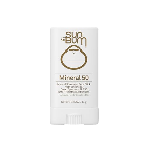 Sun Bum Mineral SPF 50 Face Stick Sunscreen - NEW FORMULA 2026 Water-Resistant Broad Spectrum Sunscreen with Vitamin E - Hawaii 104 Act Compliant (No Beauty and Personal Care Sun Bum Default Title