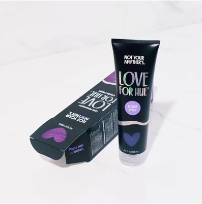 Not Your Mother's Love For Hue Semi-Permanent Hair Color Cream, Violet Vibes, 4.5 Fl Oz / 133 ml