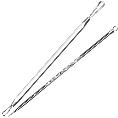 Teenitor Pimple Extractor Acne Treatment Tool Surgical Grade Blackhead Comedone Removal 2-in-1 Popper Tool for Face Nose Blackhead Extractor Tool Beauty and Personal Care Teenitor Default Title