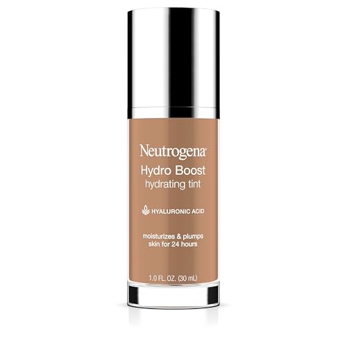 Neutrogena Hydro Boost Hydrating Tint Foundation Makeup for Dry Skin, with Hyaluronic Acid, Lightweight Oil-Free Water Gel, Non-Comedogenic, 115 Cocoa