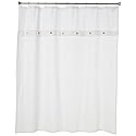Madison Park Finley 100% Cotton Shower Curtain, Waffle Weave Texutre Minimalistic Design, Modern Bathroom Decor, Machine Washable, Fabric Privacy…