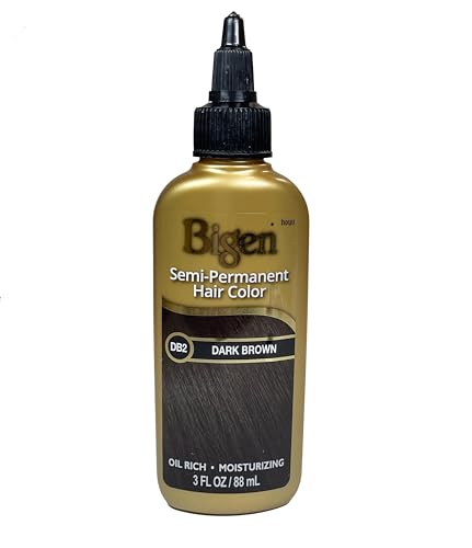 Bigen Semi Permanent Hair Color #Db2 Darkest Brown, 3 oz (Pack of 5)