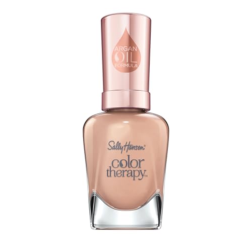 Sally Hansen Color Therapy Nail Polish | Biotin, Argan Oil, Long Lasting, Healthy Nails, Nail Strengthener, Opaque | 210 Re-nude | Nude Pink Nail Beauty & Personal Care Sally Hansen