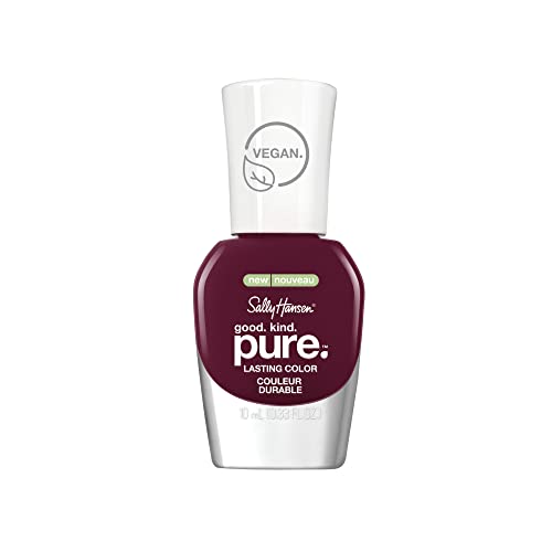 Sally Hansen Good. Kind. Pure. Nail Polish | Plant-Based, Vegan, 16-Free Formula | Opaque, Shiny | 330 Beet It | Deep Plum Nail Color Beauty & Personal Care Sally Hansen