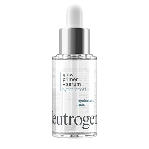 Neutrogena Hydro Boost Glow Booster Primer & Serum, Hydrating & Moisturizing Face Serum-to-Primer Hybrid, Infused with Purified Hyaluronic Acid
