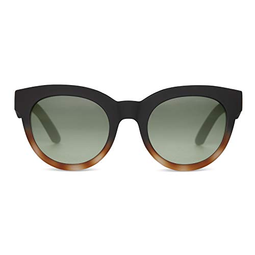 TOMS Women's Florentine Round Sunglasses, Matte Black Tortoiseshell, 52 mm