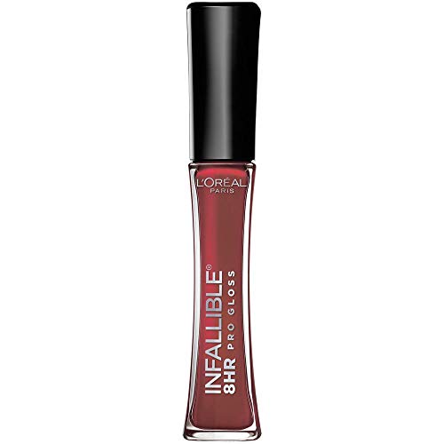 L’Oreal Paris Makeup Infallible 8 Hour Hydrating Lip Gloss, Cherry Flash, 0.21 Fl Oz