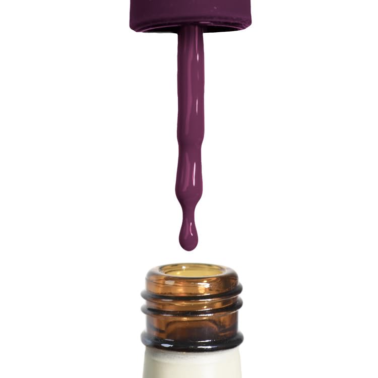Lechat Gel Polish - Antonella, Color and Top in One Coat, Shiny Long-Wear, Dark Purple Gel Polish Beauty & Personal Care LECHAT