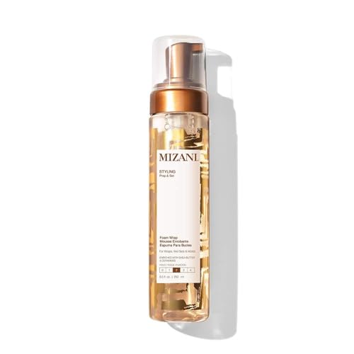 Mizani Foam Wrap Curly Hair Styling Foam - Anti Frizz Moisturizing Hair Mousse with Shea Butter, Smooth and Shine, Non-Greasy, Silicone-Free, Free
