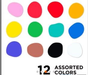 face and body 12 primary colors washable paint