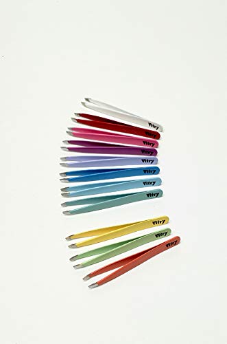 Vitry Professional Tweezers Bits Blue Bias 16 Units Beauty and Personal Care Vitry