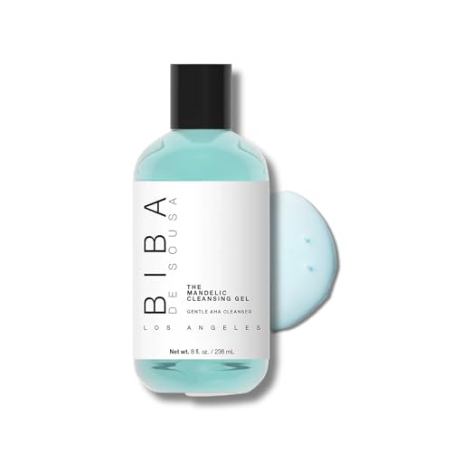 Biba De Sousa, The Mandelic Cleansing Gel - Gentle, Sulfate-Free Foaming AHA and Mandelic Acid Skin Cleanser- Antioxidant Botanical Blend - For All