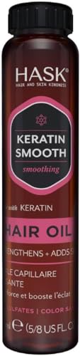 Hask Keratin Protein Smoothing Shine Oil Vial, 18ml, 0.612 Fl Oz (HAS0023175)