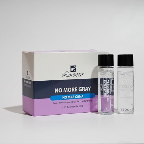 L Lorenzo No More Gray Color Additive Specialize for Resistant Gray 1.18fl.oz(35ml) (Pack of 2)