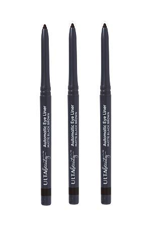 Ulta Beauty 3 Pack Automatic Eyeliner. Matte Black Brown. Size 0.01 oz.