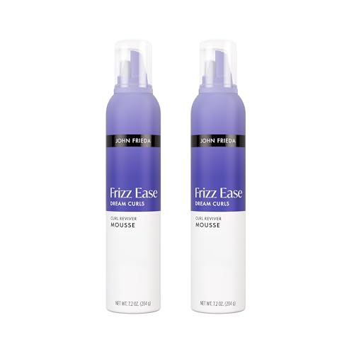 John Frieda Frizz Ease Dream Curls Curl Reviver Mousse, Anti Frizz Hair Mousse for Curls, 7.2 oz, Pack of 2
