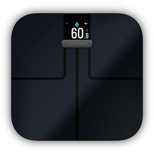 Garmin Index S2, Smart Scale with Wireless Connectivity, Measure Body Fat, Muscle, Bone Mass, Body Water and More, Black (Renewed) (Renewed)