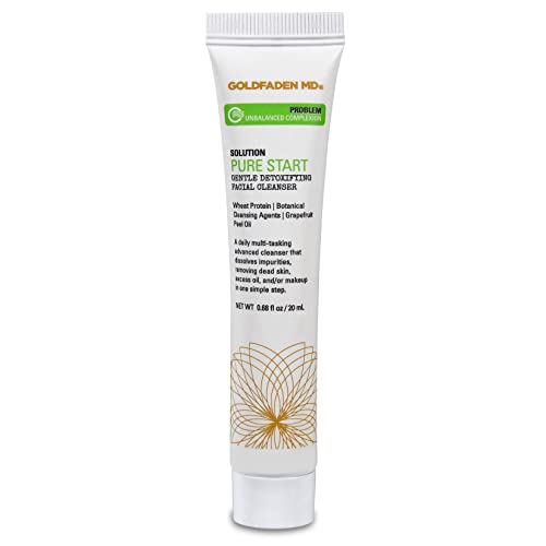 GOLDFADEN MD Pure Start Gentle Detoxifying Natural Facial Cleanser Grapefruit Peel Oil, Organic Red Tea Extract, Seaweed Extract, Rose Hip Seed Oil