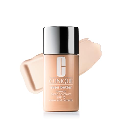 Clinique Even Better Makeup Liquid Foundation SPF 15 With Vitamin C For Dry + Oily Combination Skin Types | Medium Coverage + Natural Finish | Evens