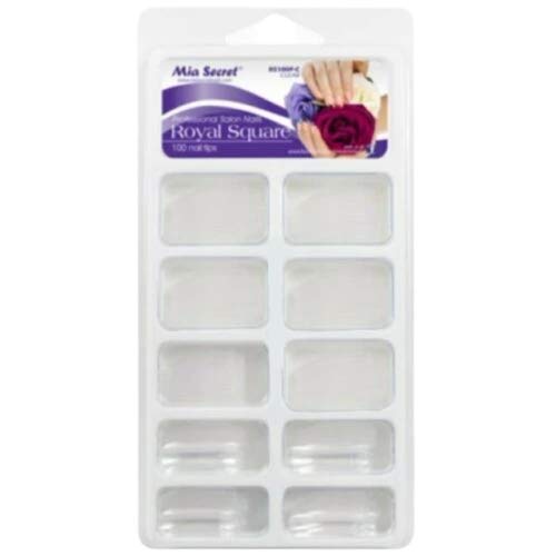 Mia Secret Professional Nail System 100 Royal Square Nail Tips - Clear Beauty & Personal Care Mia Secret