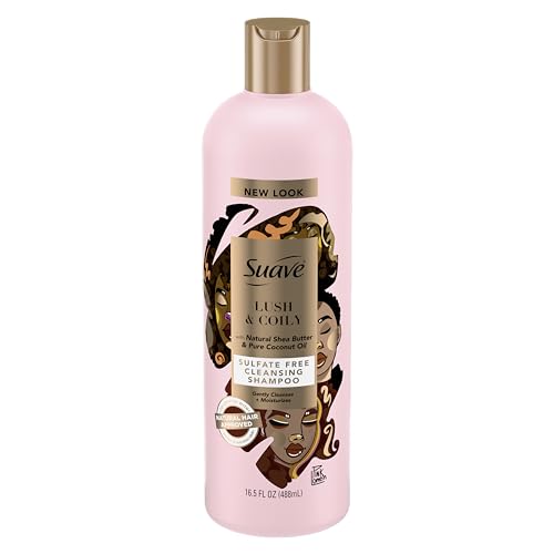 Suave Professionals Natural Shea Butter & Pure Coconut Oil Sulfate-Free Cleansing Shampoo,16.5 Fluid Ounces